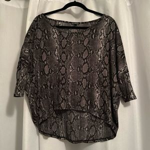 Express Snakeskin Print Top